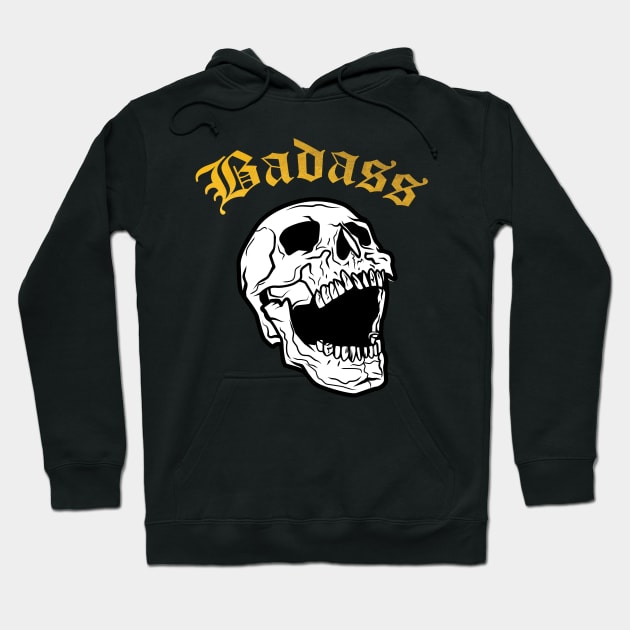 Badass  skull Hoodie by janvimar